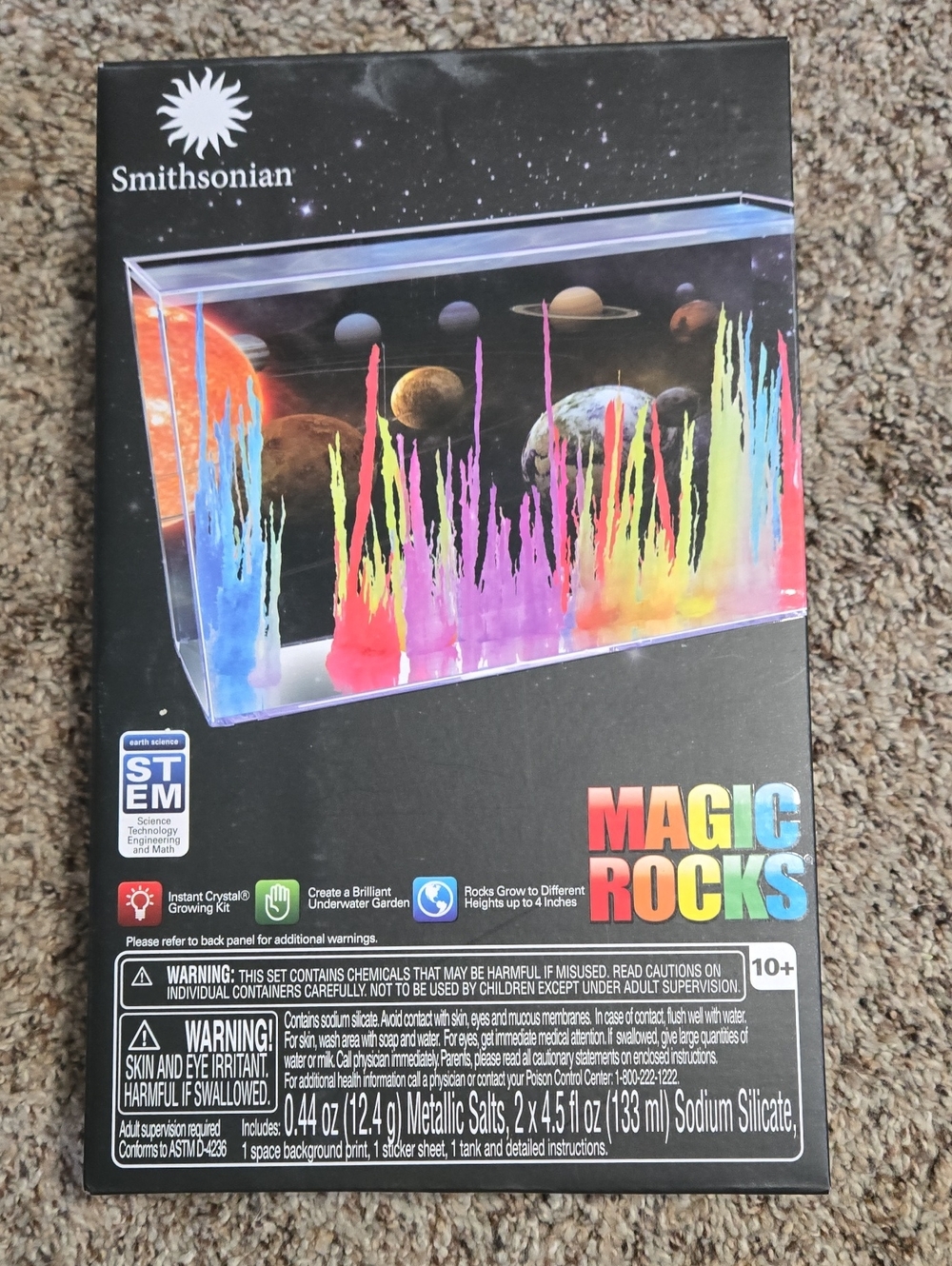 Smithsonian Magic Rocks Crystal Growing Kit - Multicolor